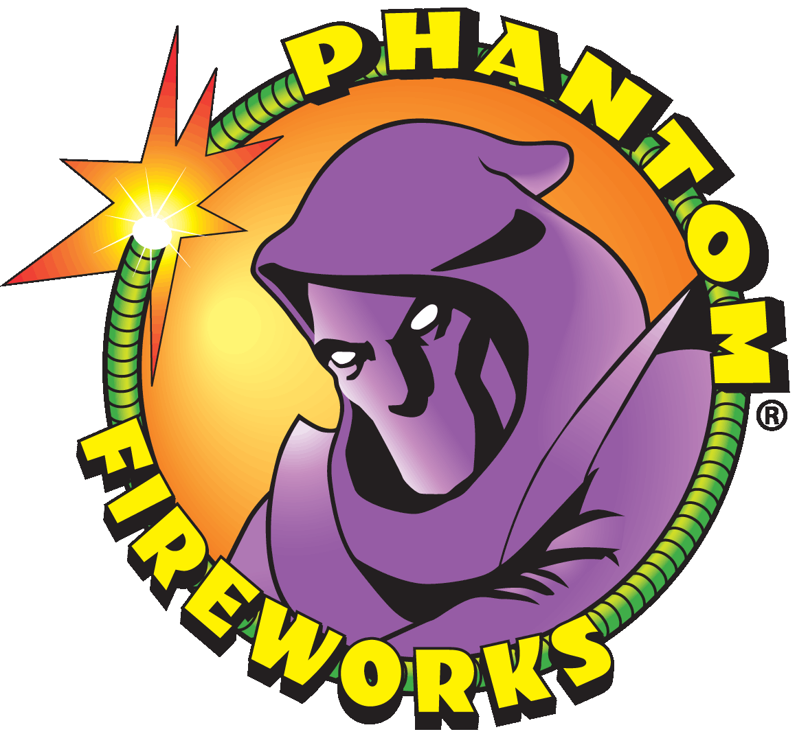 Phantom Fireworks character logo